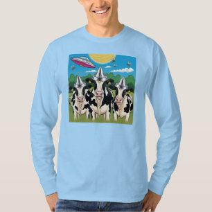 Alien Cows Tin Foil Hats, UFO UAP T-Shirt