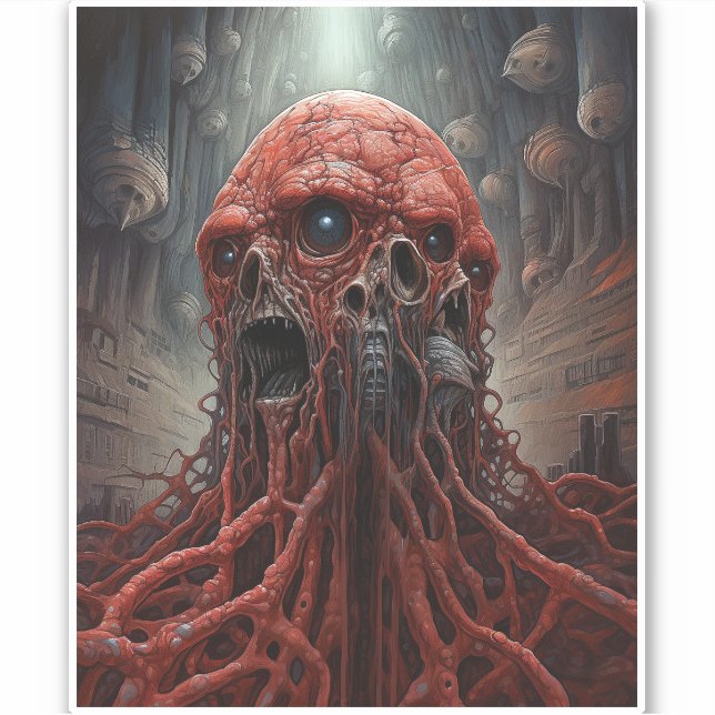 Alien Creature Sci-fi Horror Art (Front)