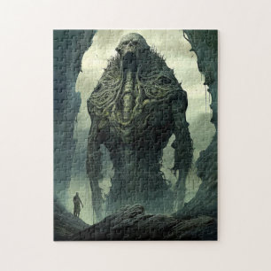 Alien Creature Sci-fi Horror Art Jigsaw Puzzle