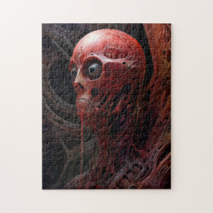 Alien Creature Sci-fi Horror Art Jigsaw Puzzle
