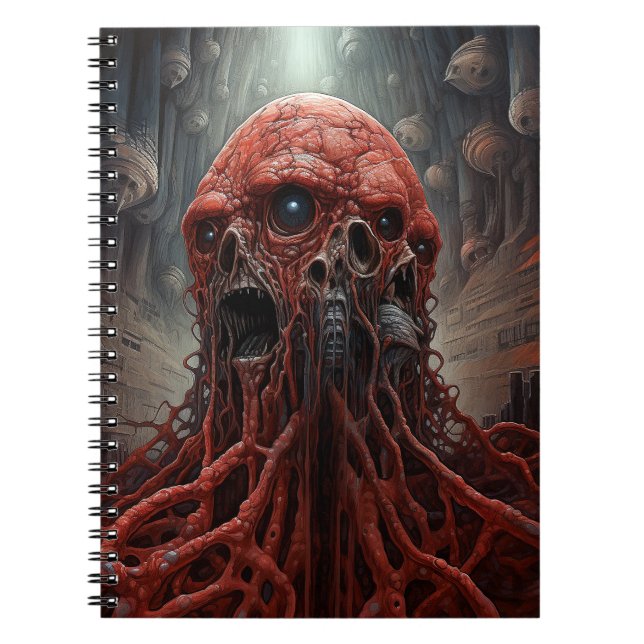 Alien Creature Sci-fi Horror Art Notebook (Front)
