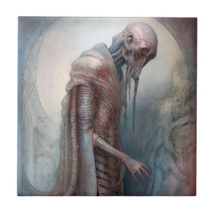 Alien Creature Science Fiction Ceramic Tile