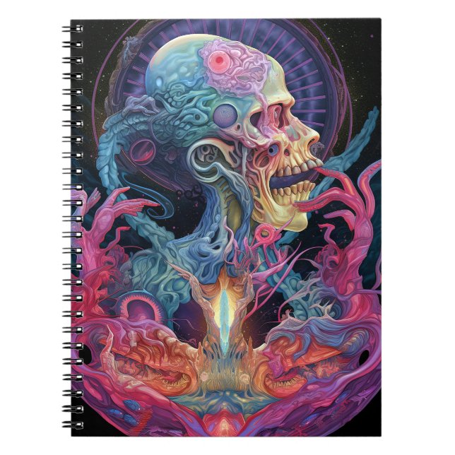 Alien Creature Surreal Horror Art Notebook (Front)