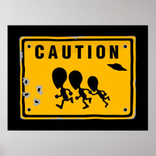 Alien Crossing Sign