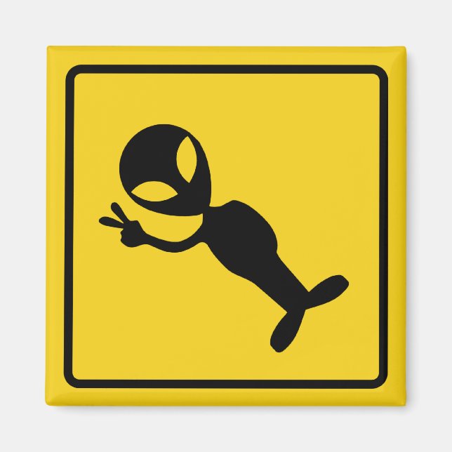 Alien Crossing Zone Magnet (Front)