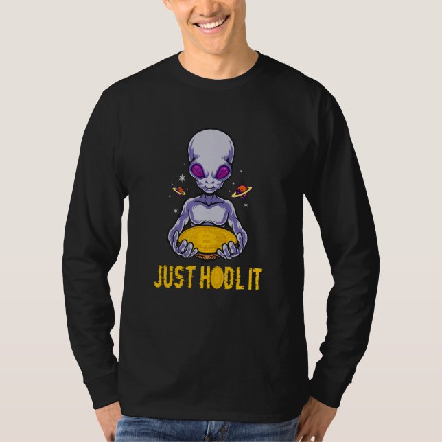Alien Cryptocurrency Bitcoin  5 T-Shirt (Front)