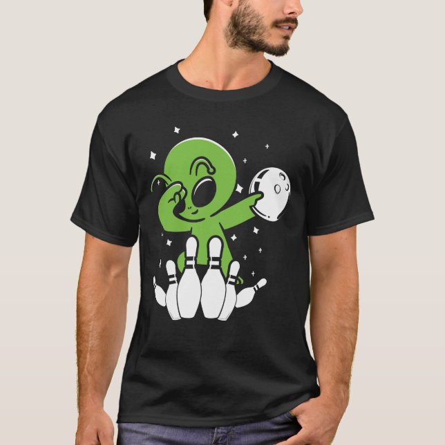 Alien Dabbing - Bowling T-Shirt (Front)