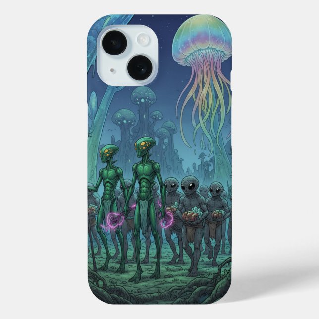 Alien Deep Sea Encounter Case-Mate iPhone Case (Back)