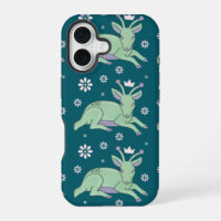 Alien Deer Folk Art | Whimsical Green Fawn