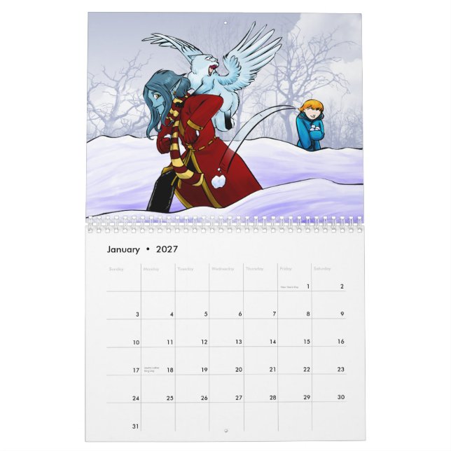 Alien Dice 2011 - Beta Calendar (Jan 2027)