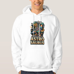 Alien Dinosaur Astro Saurus: Retro Astronaut Space Hoodie