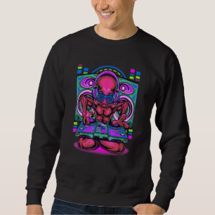 Alien Dj Inspired Alien Turntables Related Ufo Hou Sweatshirt