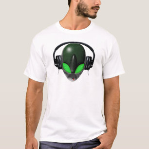 Alien DJ Music Lover  - Reptile Green T-Shirt