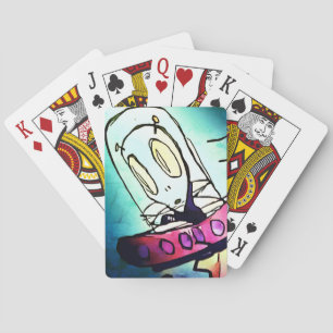 Alien Drawing Playing Cards