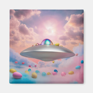 Alien Egg Delivery: Funny Easter Fantasy Magnet