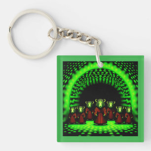 Alien Emissary's Coming Through Portal  Key Ring