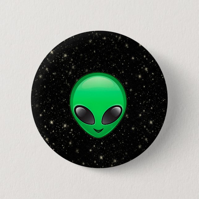 alien emojis 6 cm round badge (Front)