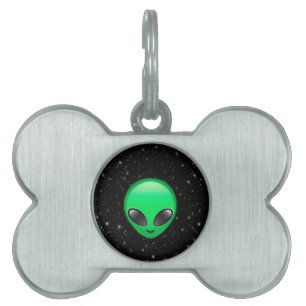 alien emojis pet name tag