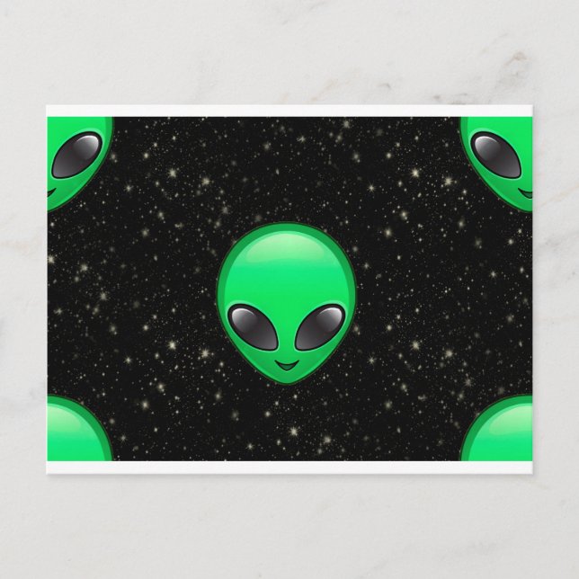 alien emojis postcard (Front)