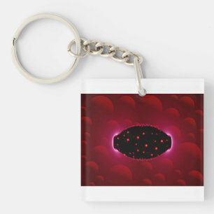 Alien Energy Source With Background Spheres Key Ring