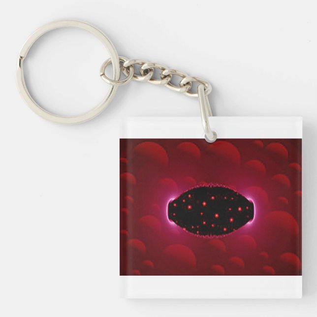 Alien Energy Source With Background Spheres Key Ring (Front)