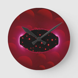 Alien Energy Source With Background Spheres Round Clock