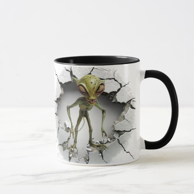 Alien escaping from a wall mug (Right)