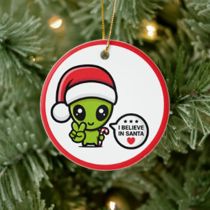 Alien Extraterrestrial Martian Christmas Ornament