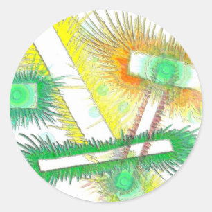 Alien Eyes 2 Classic Round Sticker