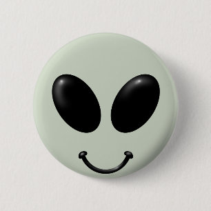 Alien Face 6 Cm Round Badge
