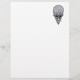 Alien Face , African Skull Facial Reconstruction Custom Letterhead
