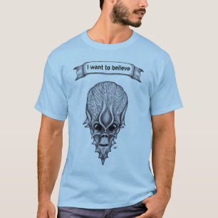 Alien Face , African Skull Facial Reconstruction T-Shirt