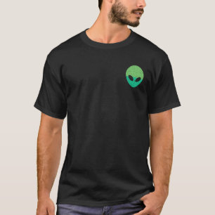 Alien Face Head Pocket UFO Extraterrestrial Men Wo T-Shirt