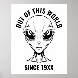 Alien Face Personalised Poster