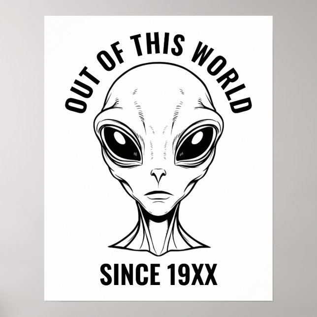Alien Face Personalised Poster (Front)