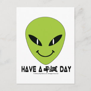 Alien Face Postcard