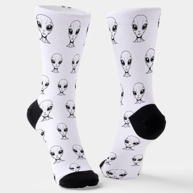 Alien Face Socks (Angled)