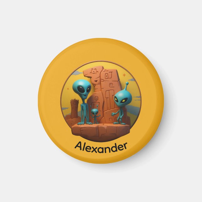 Alien Family Magnet (Front)
