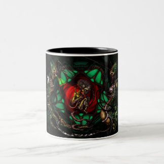 Alien Family Picture Two-Tone Coffee Mug