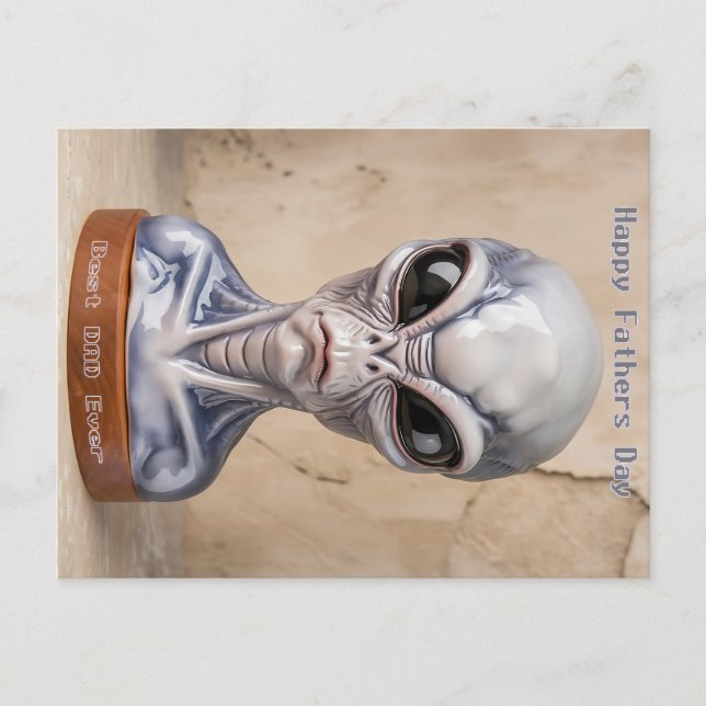 Alien Father's Day  Holiday Postcard (Front)