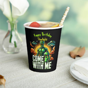 Alien Figures: Adventures in Space Paper Cups