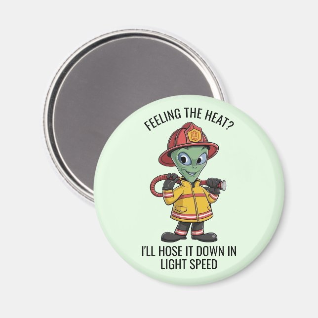 Alien Firefighter Magnet (Front/Back)