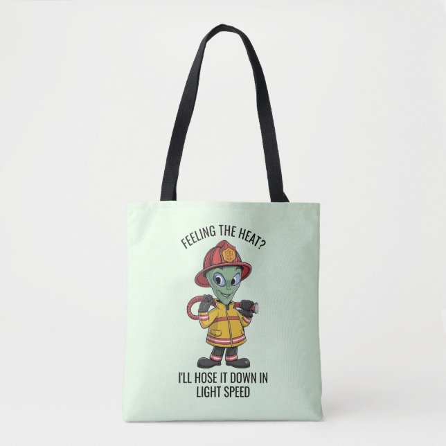 Alien Firefighter Tote Bag (Front)
