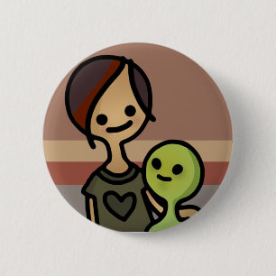 alien flair. 6 cm round badge