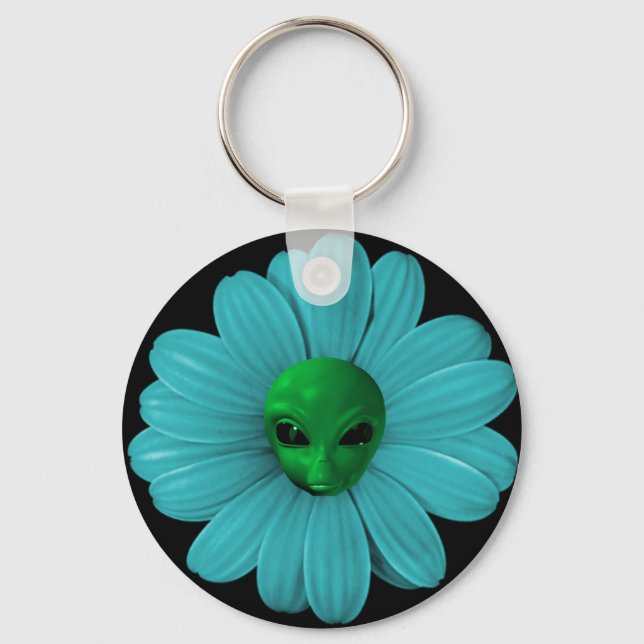 Alien Flower Heads Key Ring (Front)