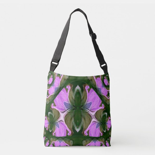 Alien Flowers.... Crossbody Bag (Front)