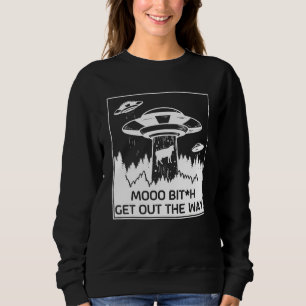 Alien For Adults Spacecraft Ufo Green Area 51 3 Sweatshirt