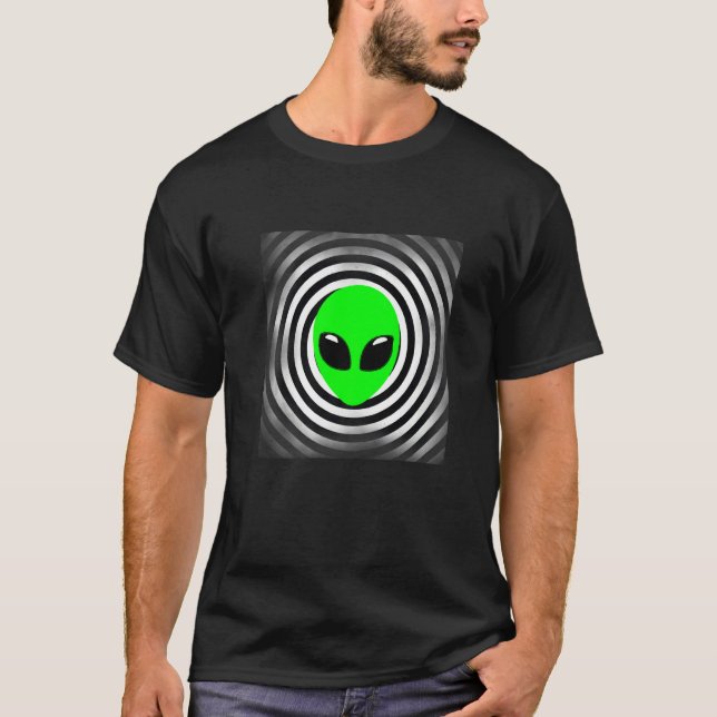 Alien  For Men Area 51 Space Head Green Ufo  1 T-Shirt (Front)