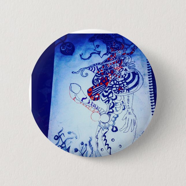 alien for real  6 cm round badge (Front)