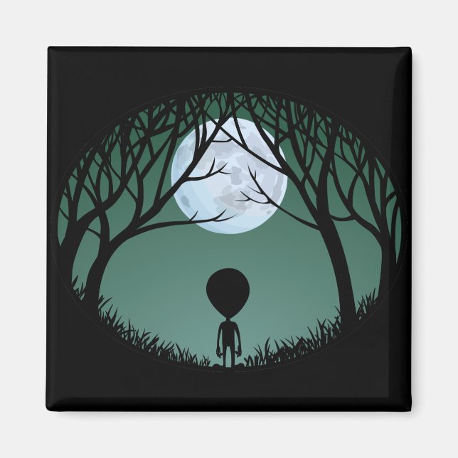 Alien Fridge Magnet Extraterrestrial Gifts & Decor (Front)